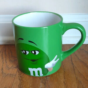 Green M&M Coffee Mug Girl 16 oz